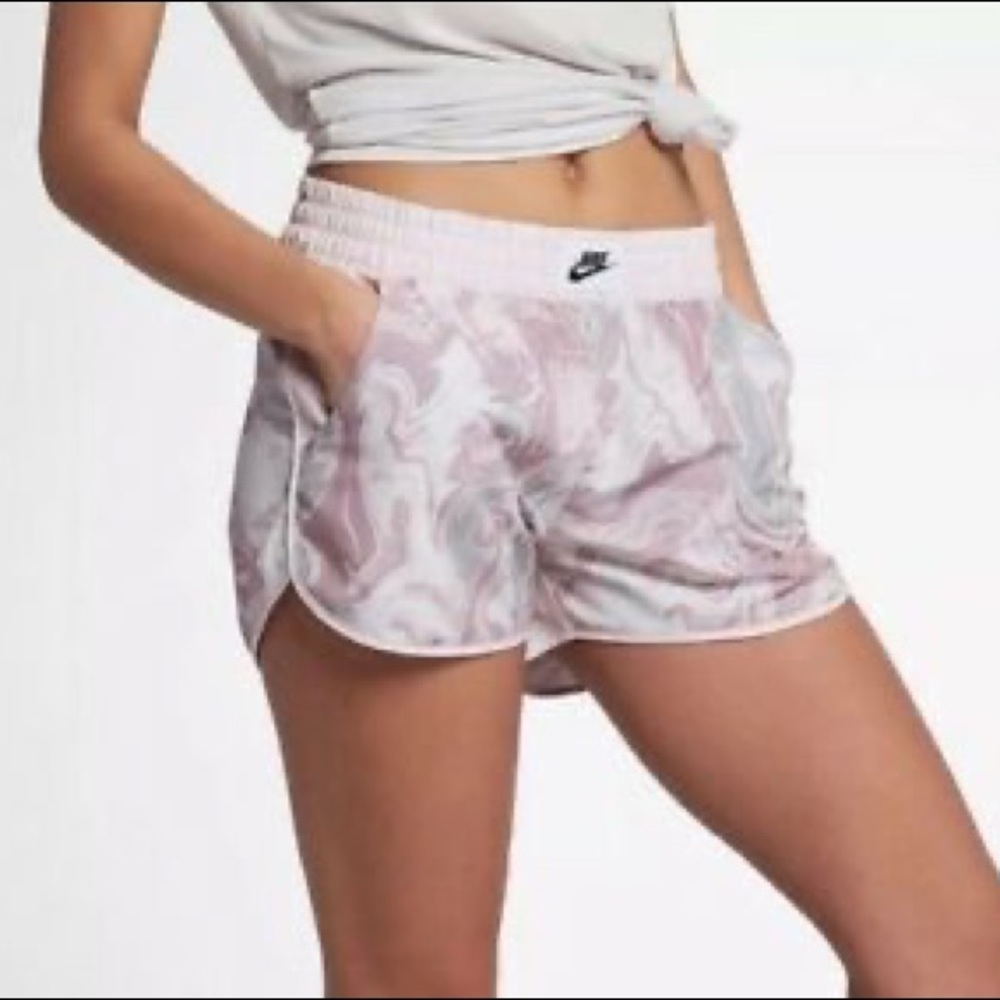 Nike Marble Print Shorts Pink Small